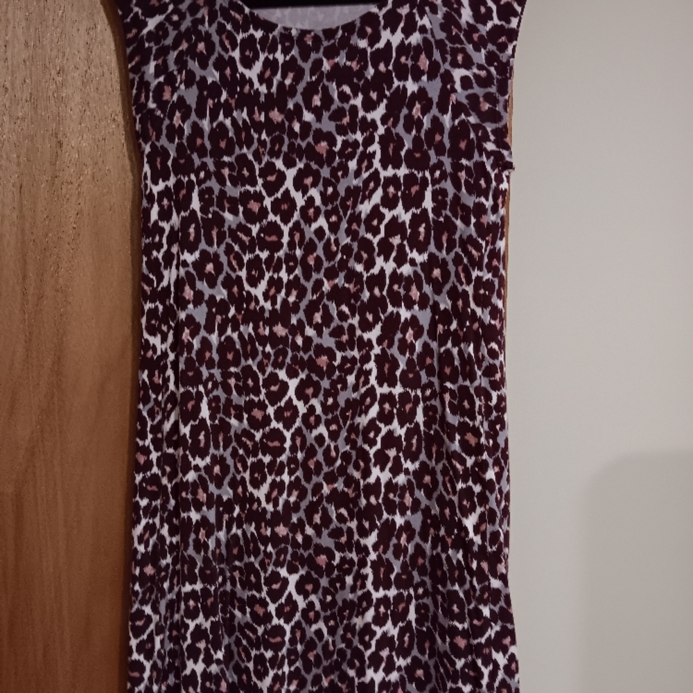 LOFT Leopard Print Sleeveless Dress S